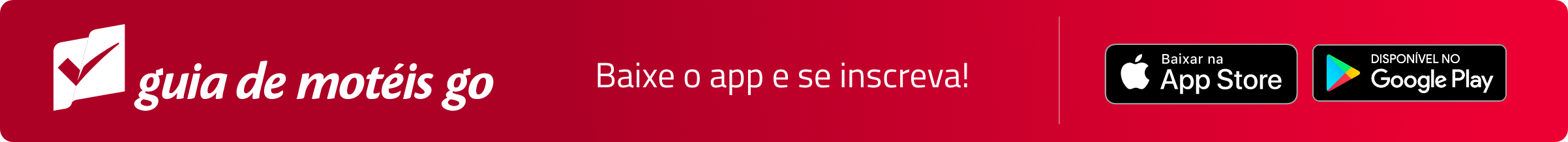 Guia de motéis go. Baixe o app e se inscreva! Baixar na App Store. Disponível no Google Play